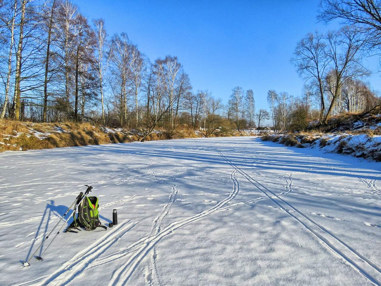 rower zimą