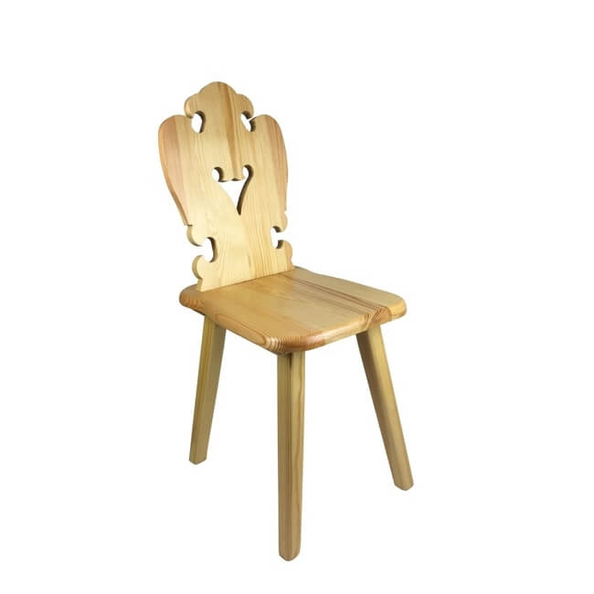 meble w stylu góralskim przykładowe krzesły zydel