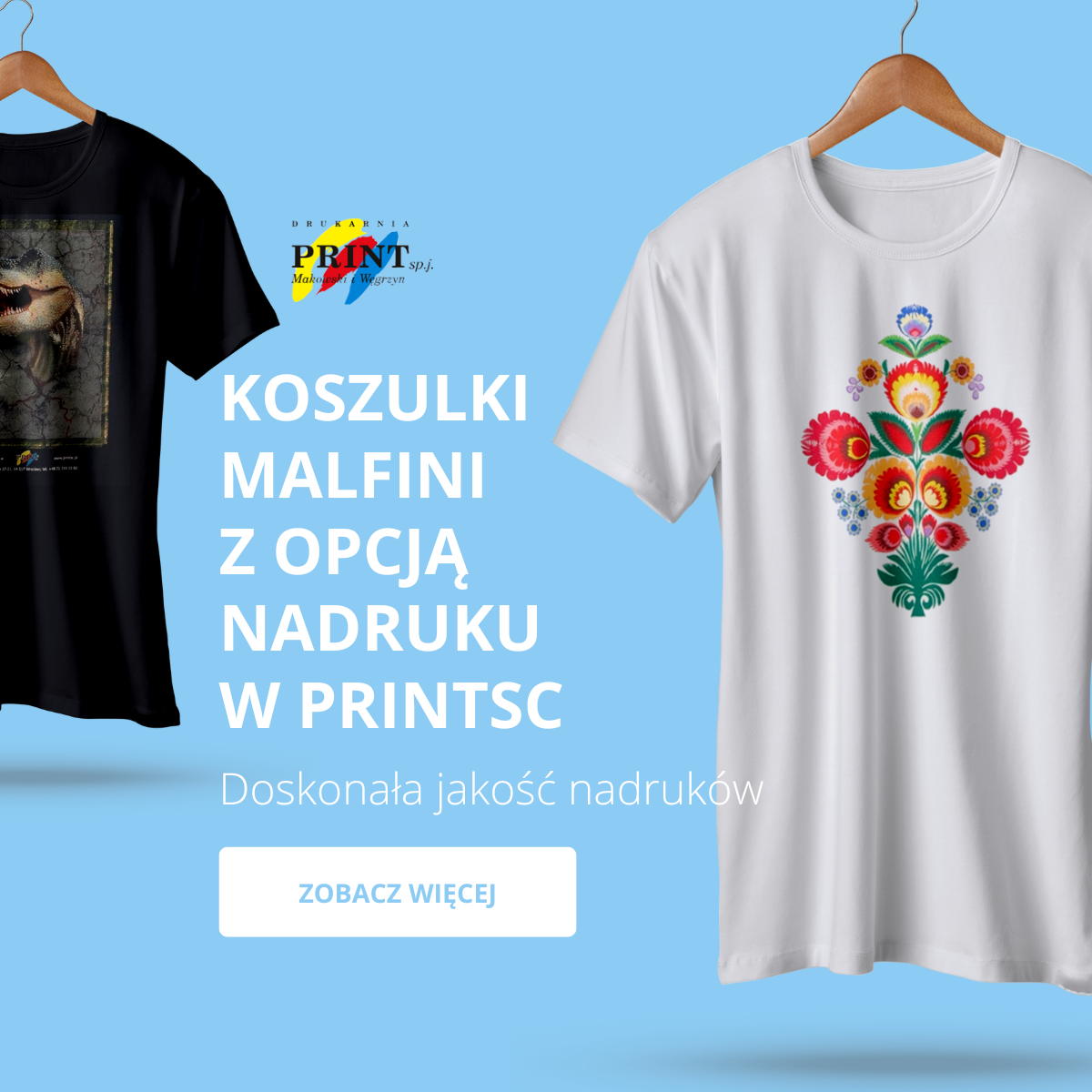 Koszulki Malfini z nadrukiem logo w Printsc.pl